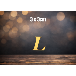 Litera L 3cm, czcionka Georgia kursywa, sklejka 3mm